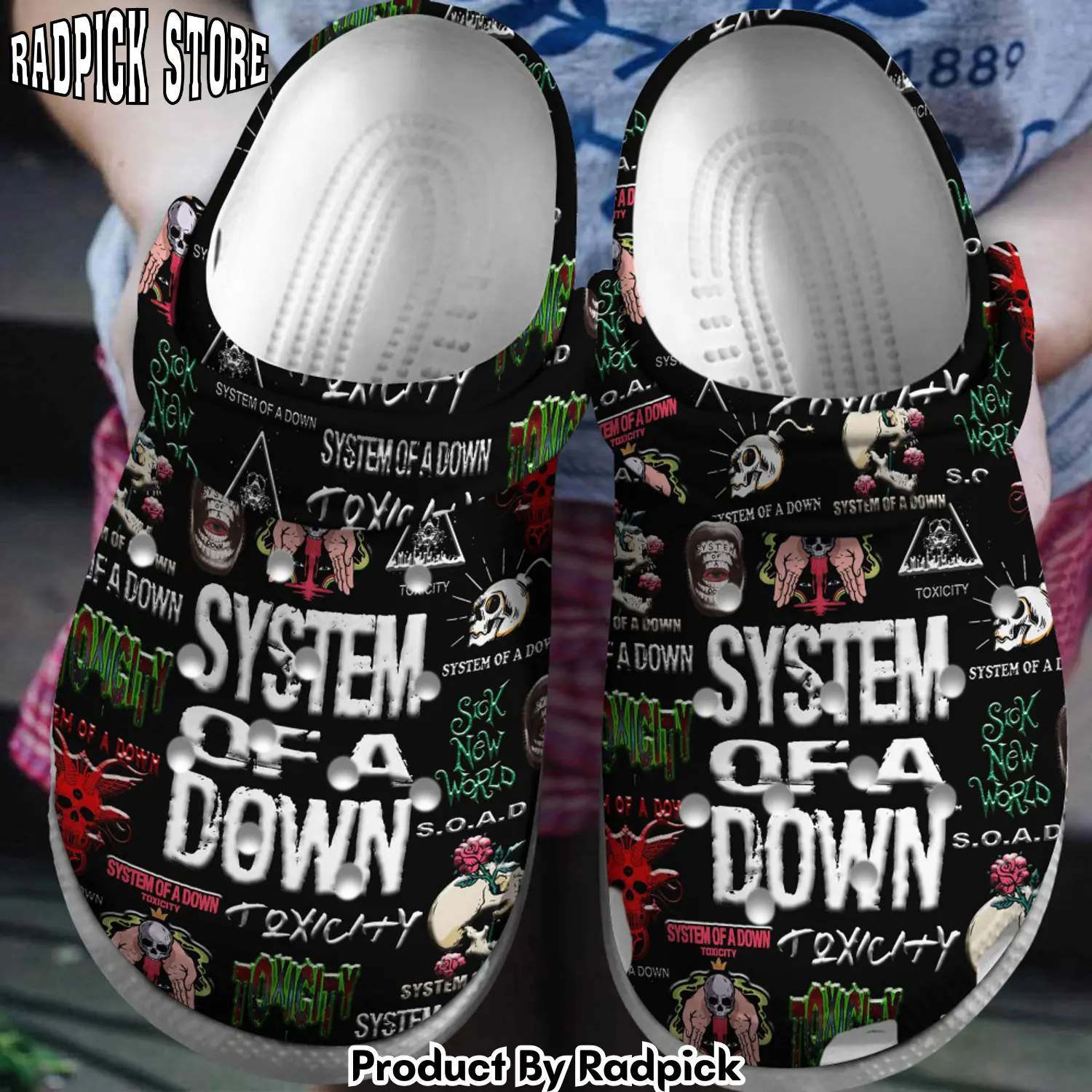 Radpick system of a down music clogs shoes comfortable for men women van rp6521007